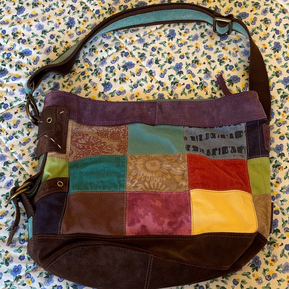 Lucky Brand Multicolor Patchwork Shoulder Bag